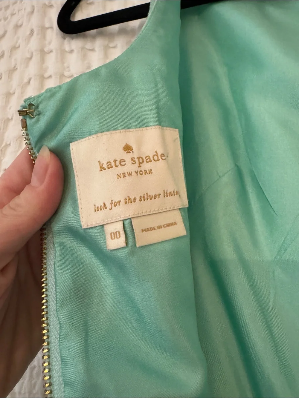 kate spade Mint Lace Fit-and-Flare Jacquard Dress
